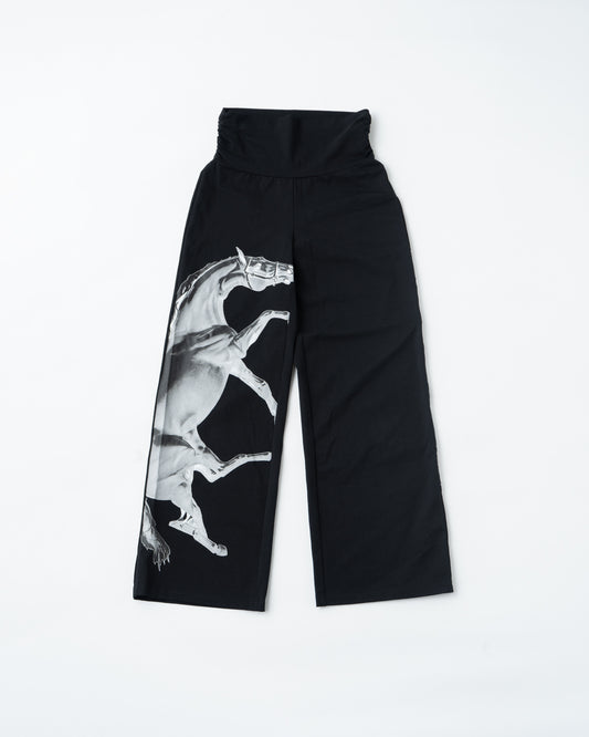 STRETCH FLARES PANTS( HORSE )